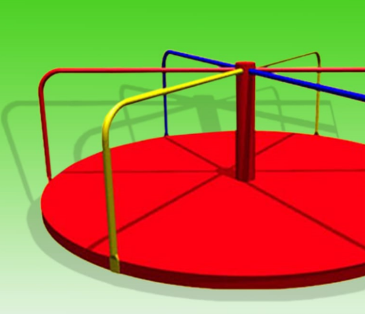 Spinning playground equipment